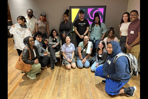 Group photo at Atlantic Records